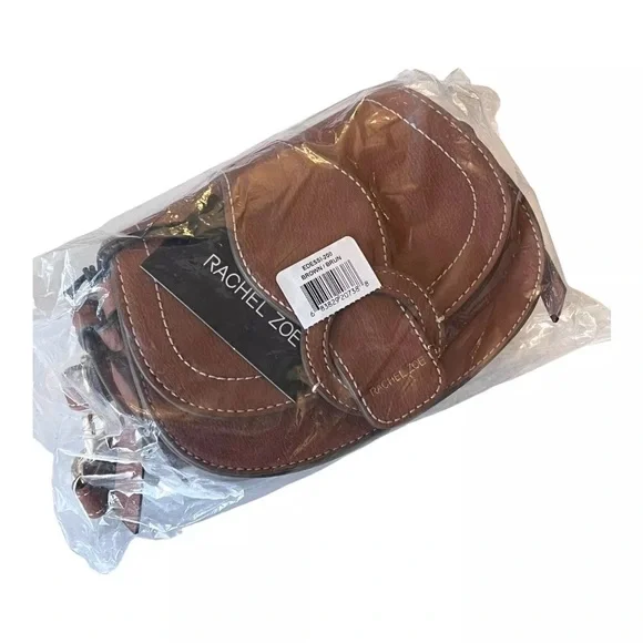 Western Vibes ✨Rachel Zoe Saddle Crossbody Bag in Cognac Brown NWT - Picture 4 of 9